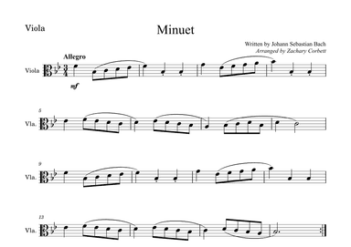 Minuet (arr. Zachary Corbett)