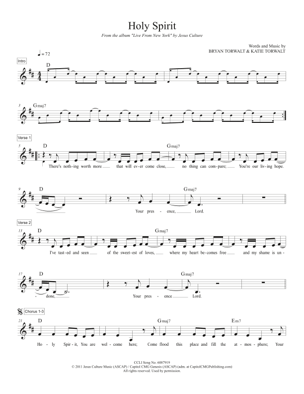 Holy Spirit (arr. TraviSongs)