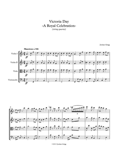 Victoria Day – A Royal Celebration (string quartet)
