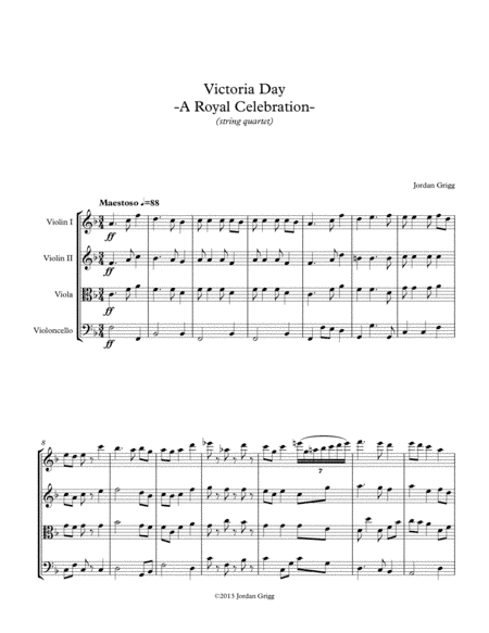 Victoria Day – A Royal Celebration (string quartet)