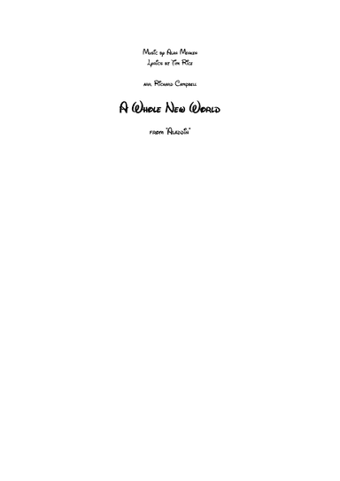 A Whole New World (arr. Richard Campbell)