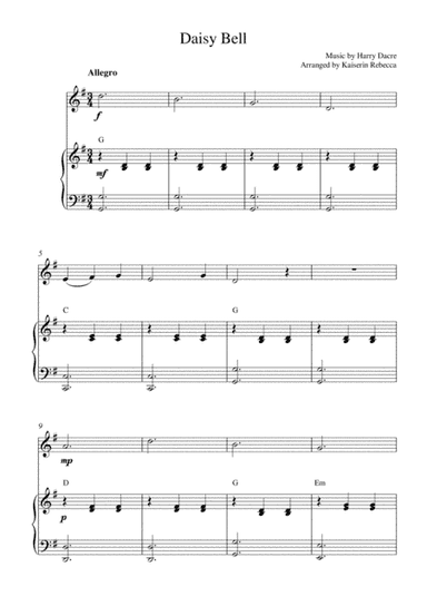 Daisy Bell (arr. Kaiserin Rebecca)