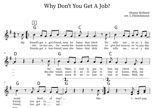 Why Don't You Get A Job? (arr. Christoph Fleischmann)