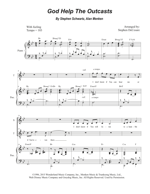 God Help The Outcasts (arr. Stephen DeCesare)