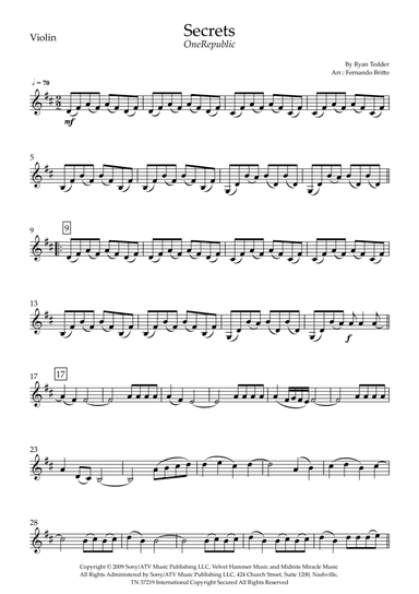 Secrets (arr. Fernando Britto)