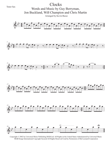 Clocks (arr. Kevin Busse)