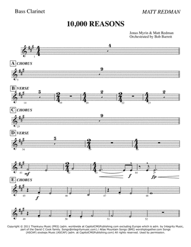 10,000 Reasons (Bless The Lord) (arr. Bob Barrett)