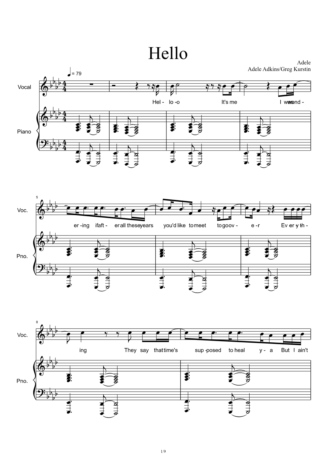 Hello (arr. Mr. Lu Lai)