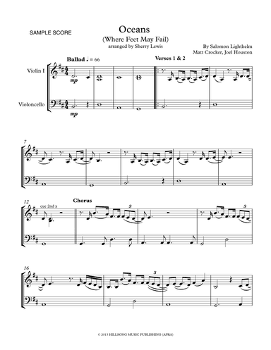 Oceans (where Feet May Fail) (arr. Sherry Lewis)