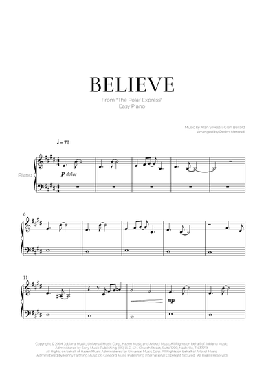 Believe (arr. Pedro Merendi)