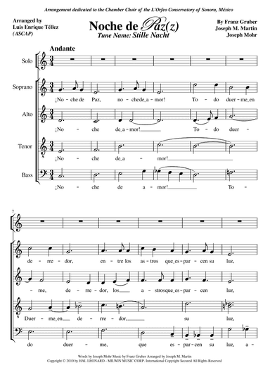 Noche de Paz(z) (Silent Night) (arr. Luis Enrique Téllez)