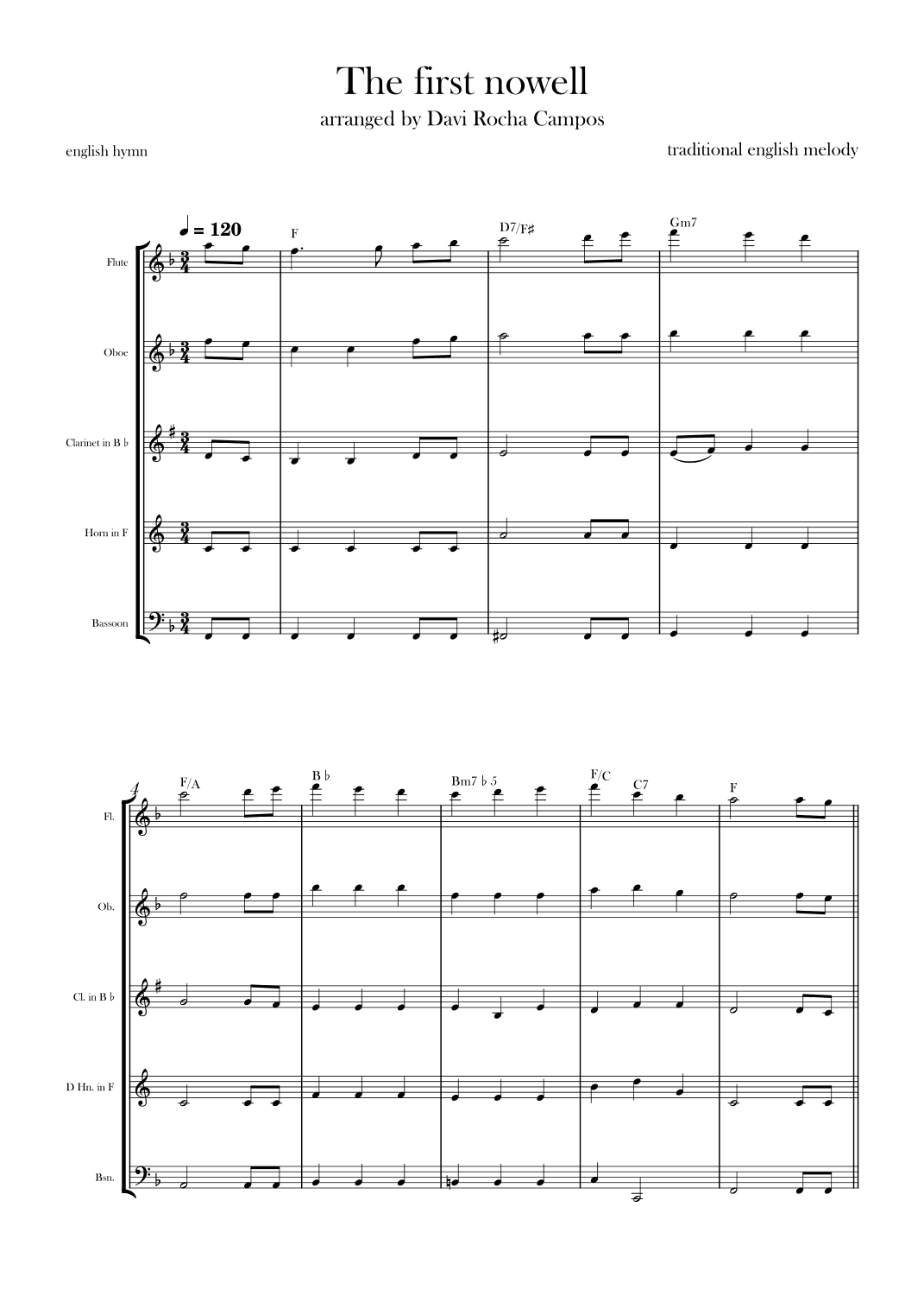 The First nowell (arr. Davi Rocha Campos)