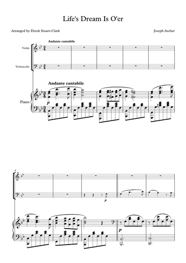 Life's Dream Is O'er (arr. Derek STUART-CLARK)