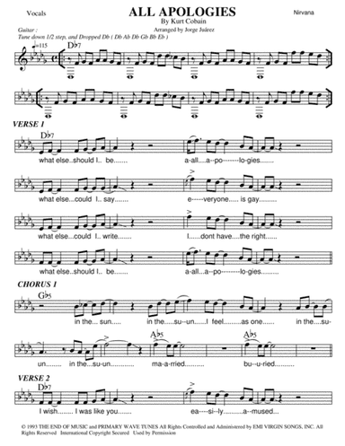 All Apologies (arr. Jorge Juárez)