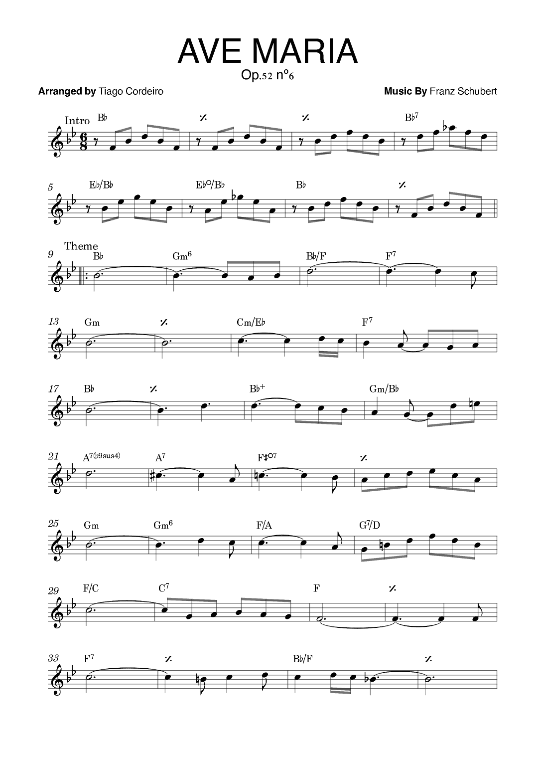 Ave Maria Op.52 nº6 (arr. Tiago Cordeiro)