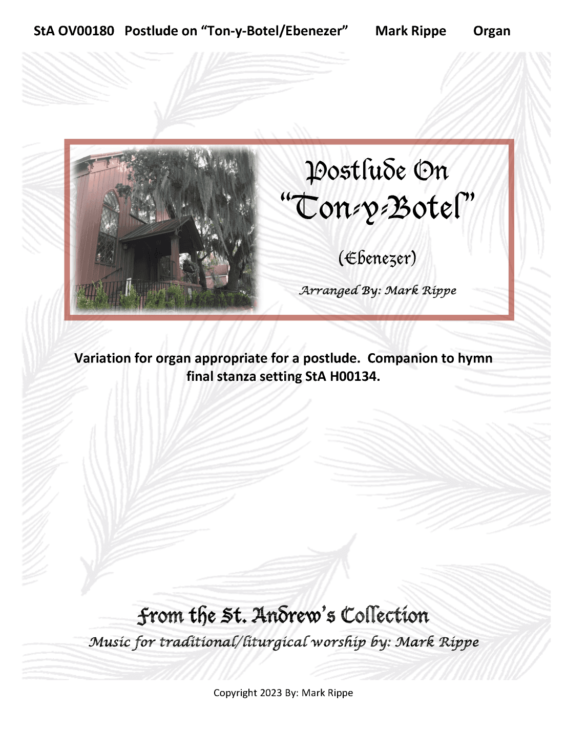 Postlude on "Ton-y-Botel" (Thy Strong Word) StA OV00180 (arr. Mark Rippe)