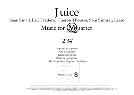 Juice (arr. Music4Quartet)