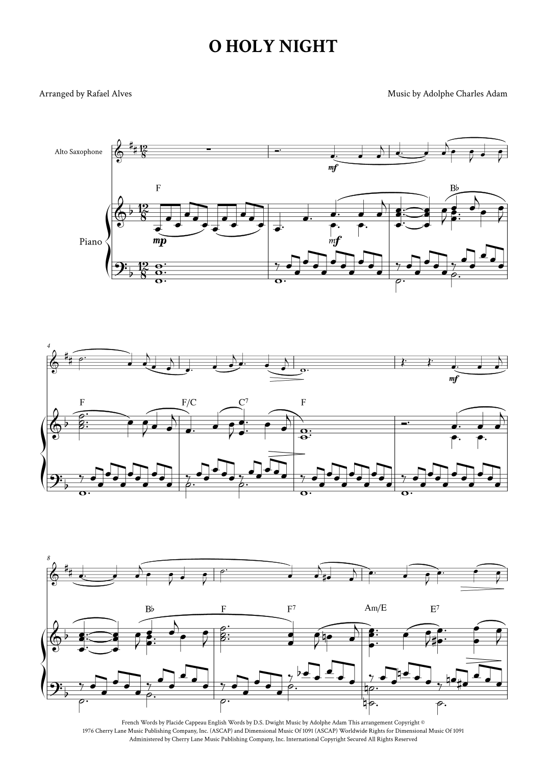 O Holy Night (arr. Rafael Alves)