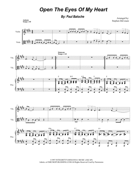 Open The Eyes Of My Heart (arr. Stephen DeCesare)