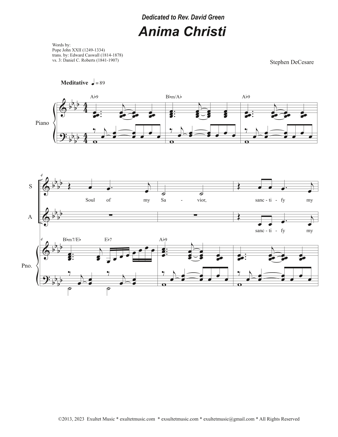 Anima Christi (Vocal Trio - (SAB)