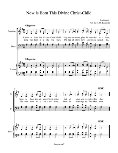 Now Is Born This Divine Christ-Child (arr. Nick Lacanski)