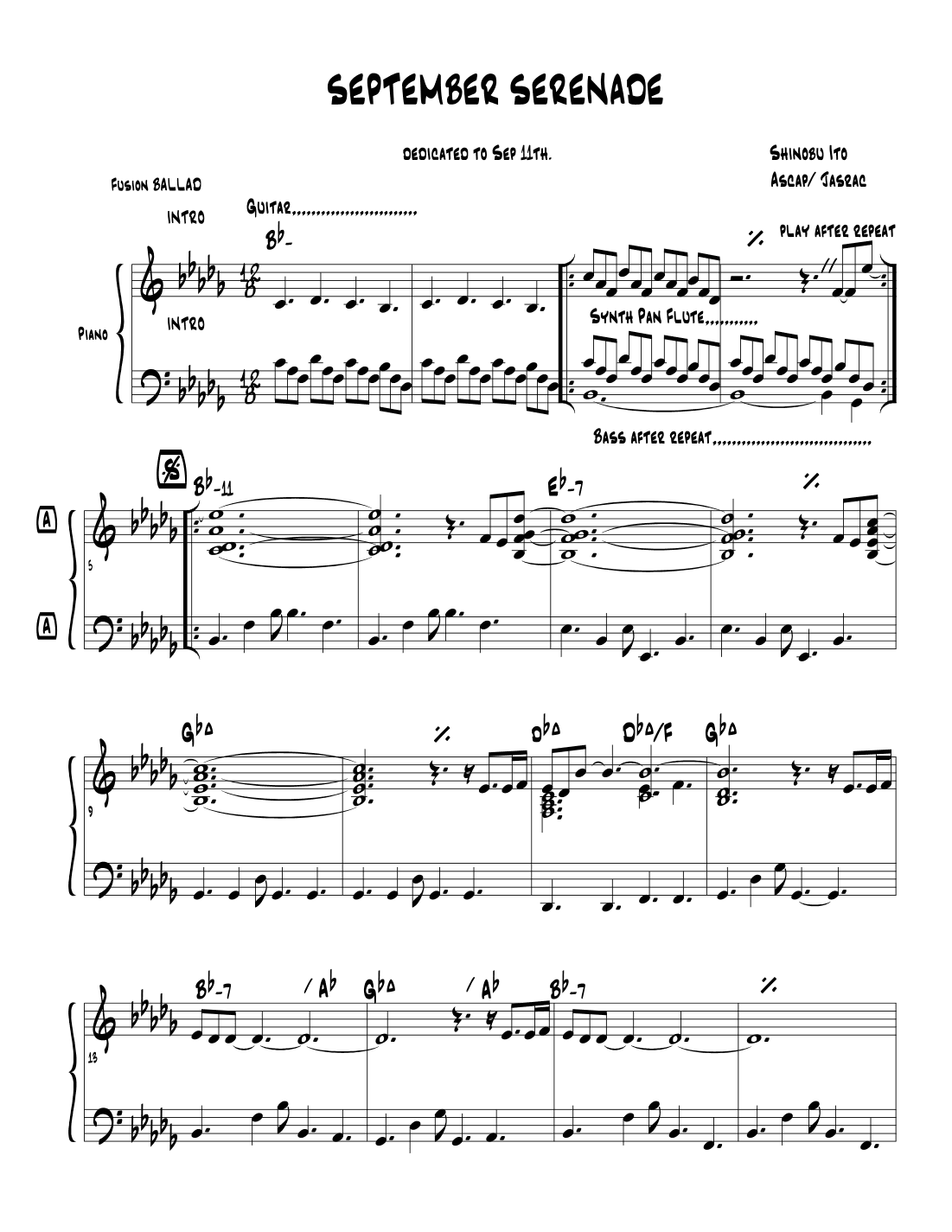 SEPTEMBER SERENADE