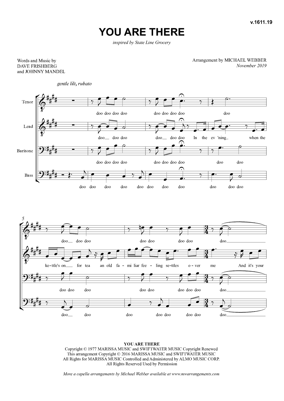 You Are There (arr. Michael Webber)