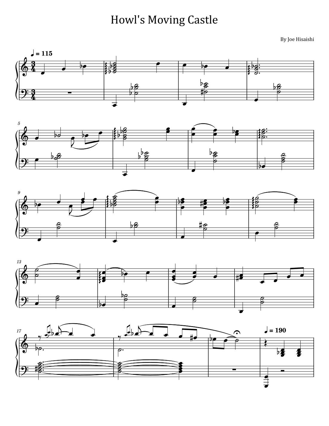 Howl's Moving Castle (arr. poon)