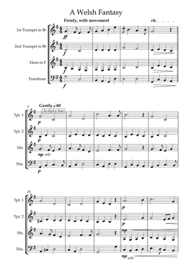 A Welsh Fantasy - Brass Quartet (arr. Alys Betsan Jones)