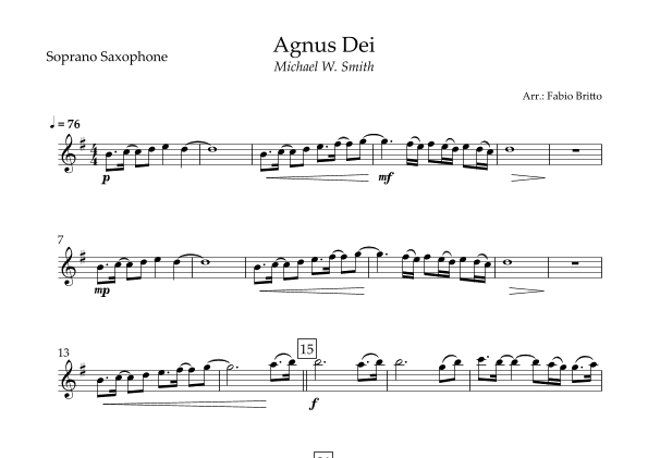 Agnus Dei (arr. Fabio Britto)