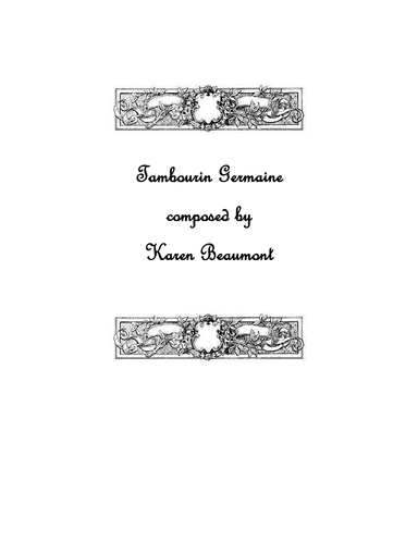 Tambourin Germaine (manuals only)