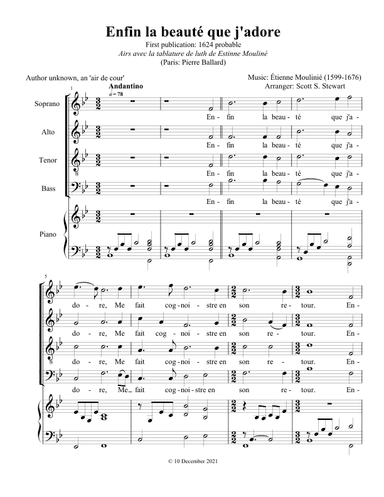 Enfin la beauté que j'adore (Finally the beauty I adore) (arr. Scott S. Stewart)