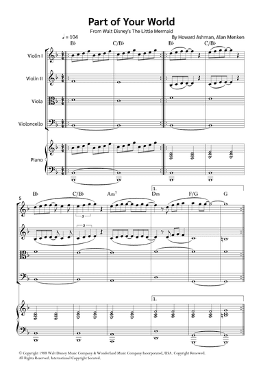 Part Of Your World (reprise) (arr. Jackson Spindler)