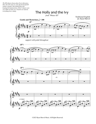 The Holly and the Ivy (arr. Ryan Marvel)