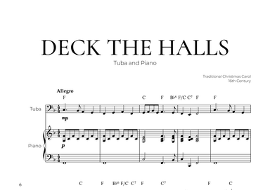 Deck The Halls (Tuba and Piano) - Christmas Carol (arr. Pedro Merendi)