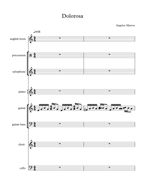 Dolorosa - Score Only