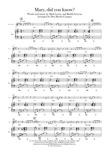 Mary, Did You Know? (arr. Davi Rocha Campos)