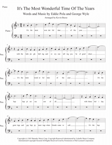 The Most Wonderful Time Of The Year (arr. Kevin Busse)