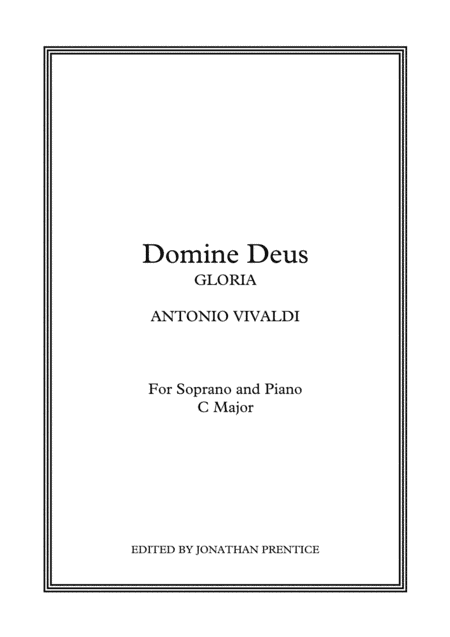 Domine Deus - Gloria (C Major) (arr. Jonathan Prentice)