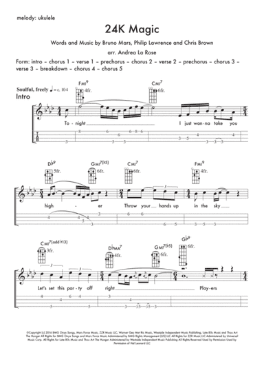 24K Magic (arr. Andrea La Rose)