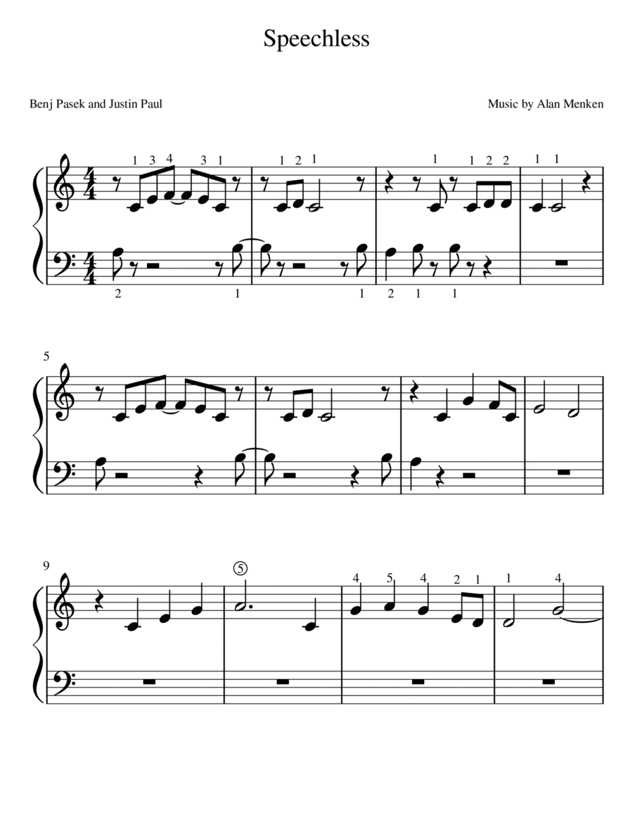 Speechless (arr. Brianne Paik)