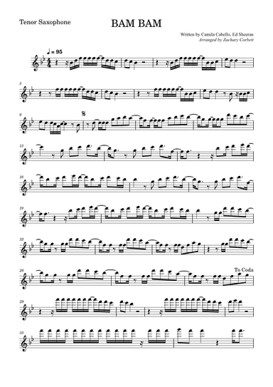 Bam Bam (arr. Zachary Corbett)