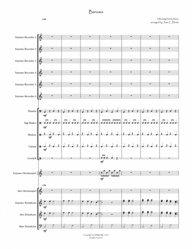 Banuwa (For Orff Ensemble) (arr. Juan C. Davila)