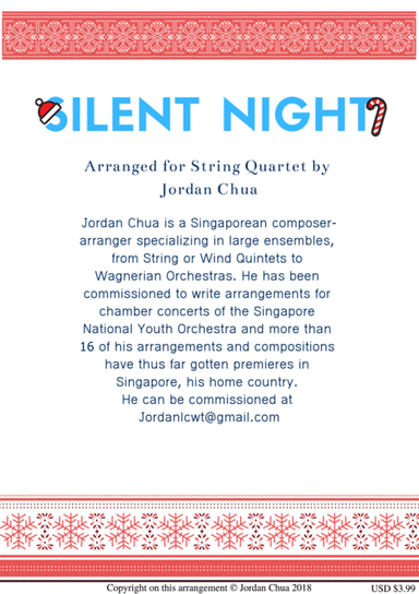 Silent Night for String Quartet (arr. Jordan Chua)