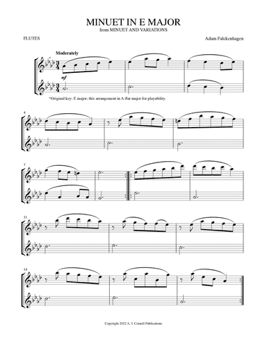 Minuet in E Major (from Minuet and Variations) (arr. Mark Phillips)