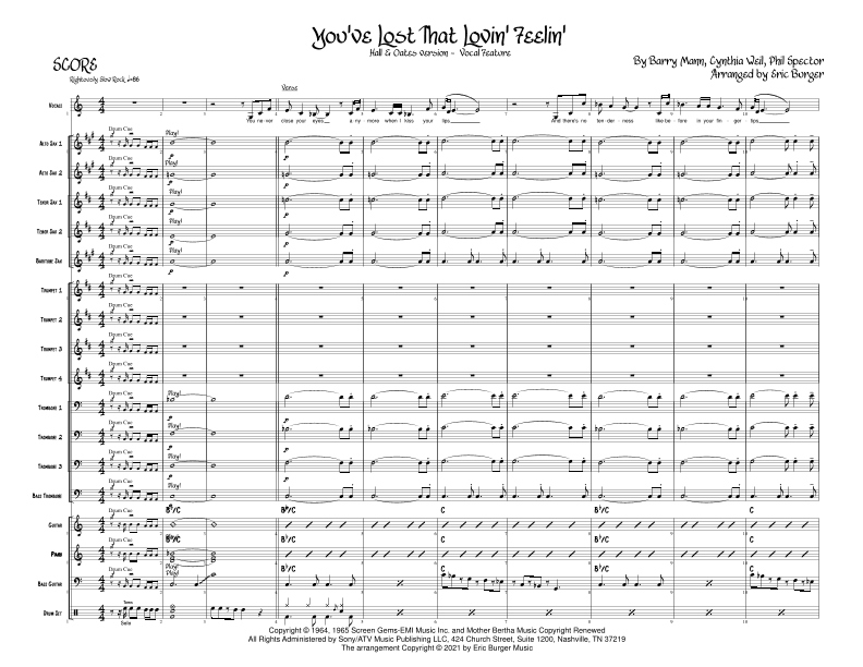 You've Lost That Lovin' Feelin' (arr. Eric Burger)
