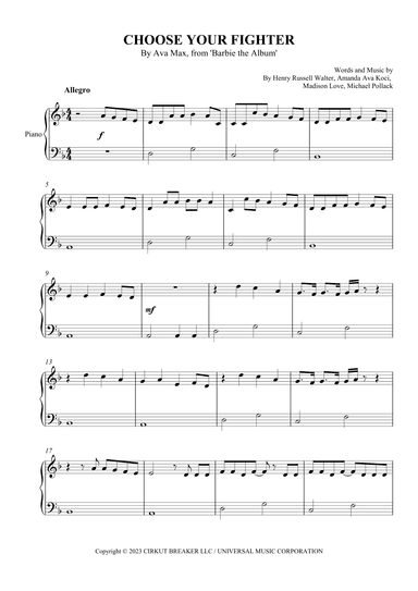 Choose Your Fighter (arr. SCMusic)