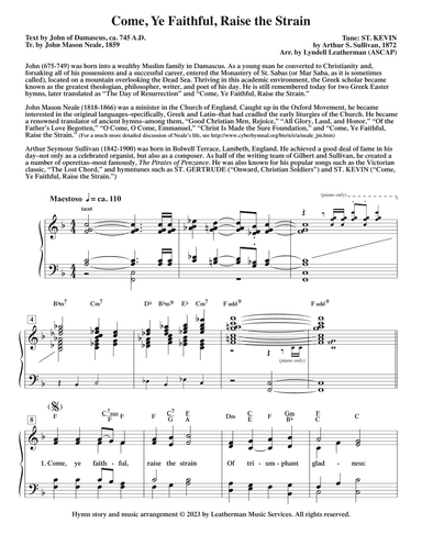 Come, Ye Faithful, Raise the Strain (arr. Lyndell Leatherman)