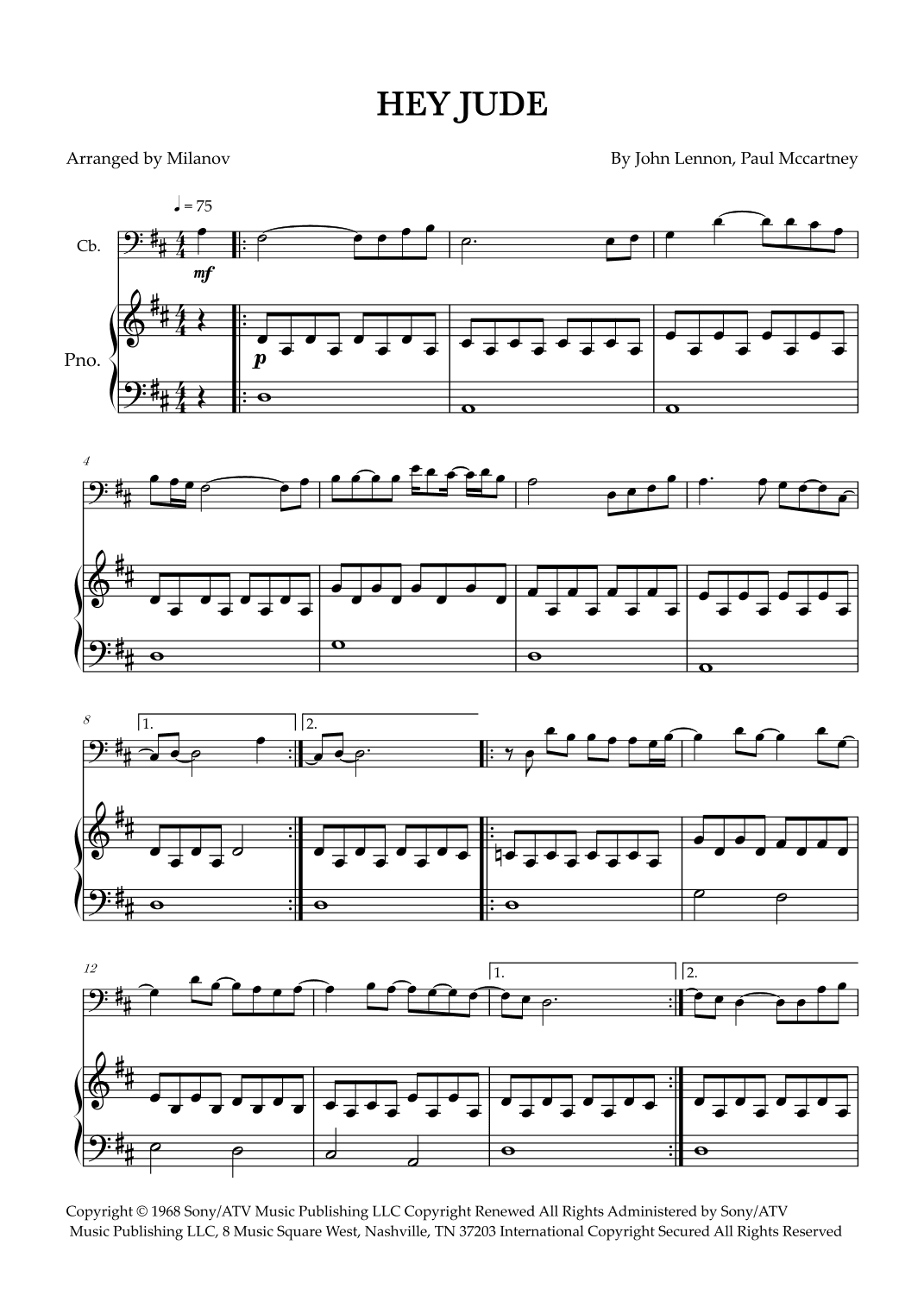 Hey Jude (arr. Milanov)
