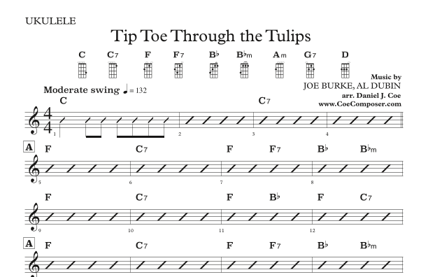 Tip Toe Through The Tulips With Me (arr. Daniel J. Coe)